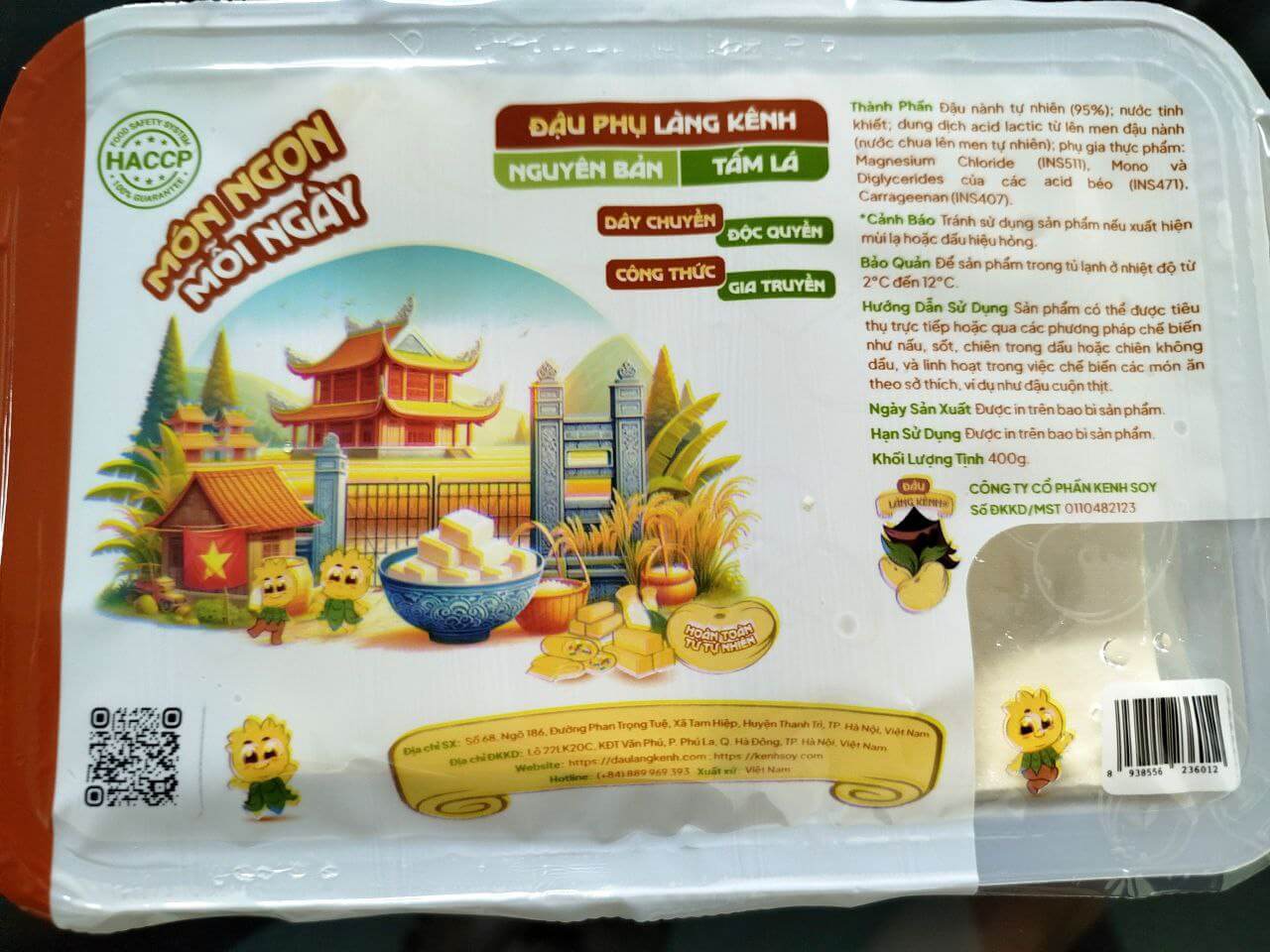 dau lang kenh tam la hop 400g_tinified đậu phụ làng kênh nguyên bản tấm lá