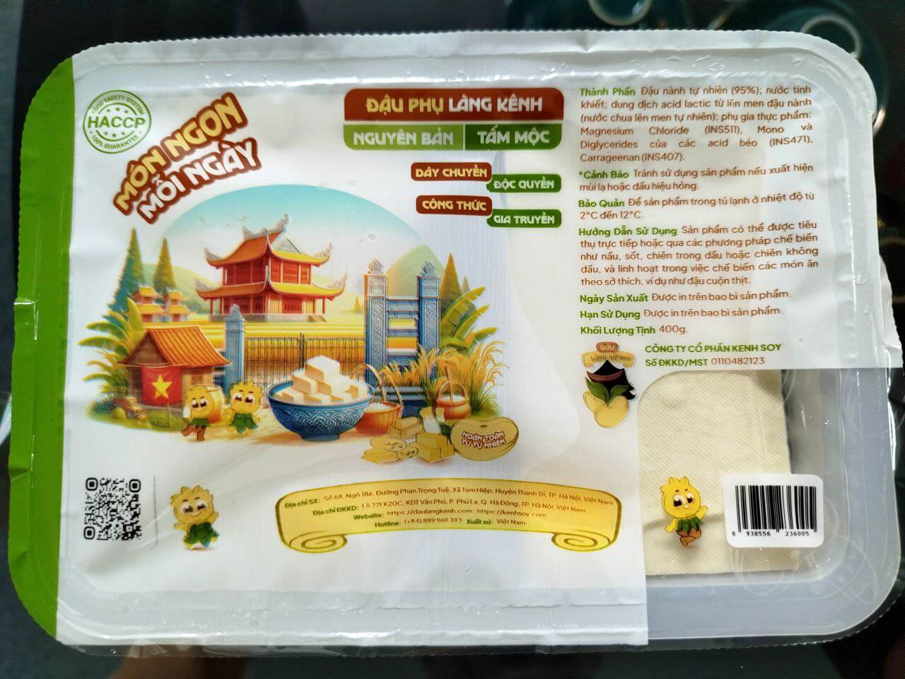 đậu phụ làng kênh nguyên bản tấm mộc