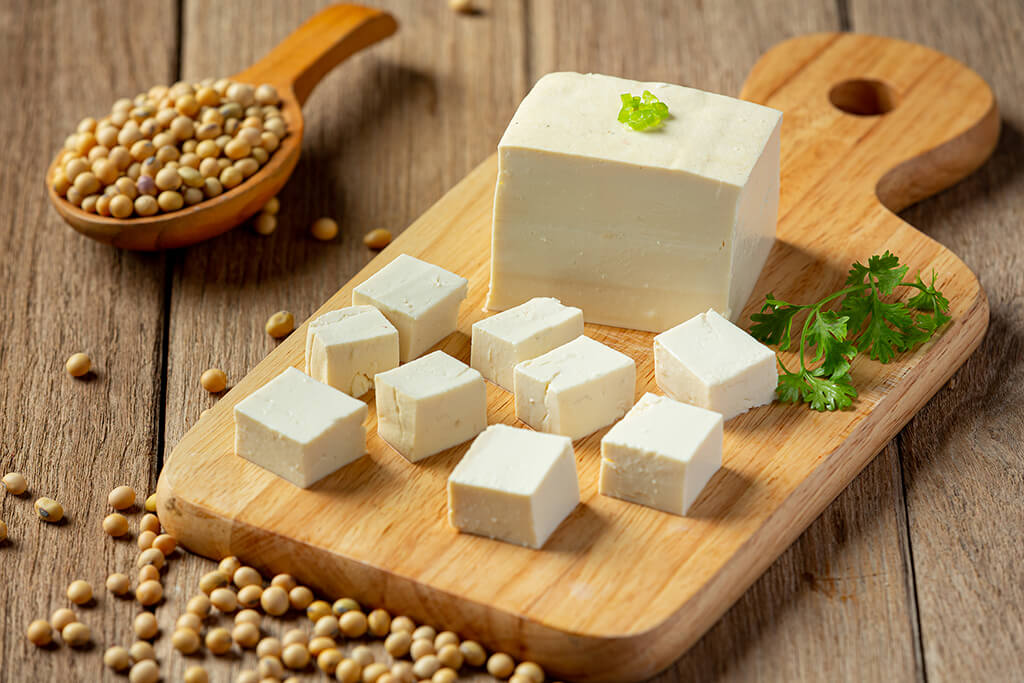 Tofu Made From Soybeans Food Nutrition Concept W1024 Tinified